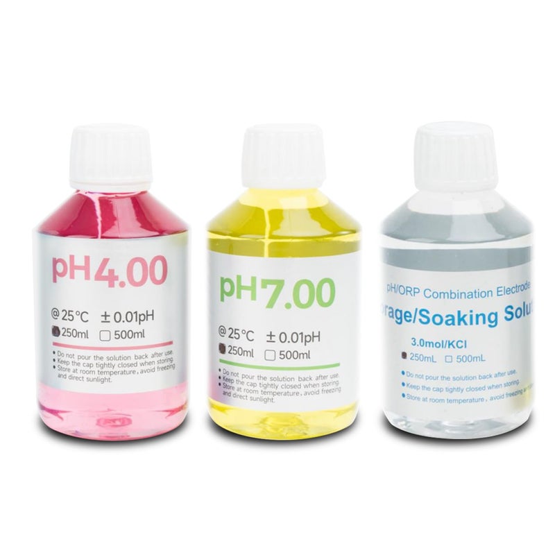 ONiLAB مجموعة محلول معايرة pH للأجهزة لأقطاب pH/ORP، 4.00 و 7.00 pH، 250 مل لكل منهما - Image 1
